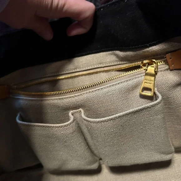 Prada Black and Pink Tote Bag Canapa Large.  Rare and Beautiful - Picture 13 of 14